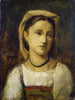 Portret młodej włoskiej dziewczyny - Jean-Baptiste-Camille Corot — widok dzieła