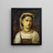 Portret młodej włoskiej dziewczyny - Jean-Baptiste-Camille Corot — oprawiony obraz na ścianie