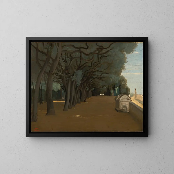 Taras willi Pamphili w Rzymie - Jean-Baptiste-Camille Corot — oprawiony obraz na ścianie