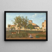 Rosny Seine-et-Oise kościół wioski widok z ogrodu pani Osmond - Jean-Baptiste-Camille Corot — oprawiony obraz na ścianie