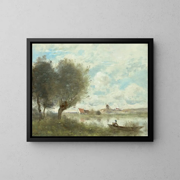 Souvenir d'Ault - Jean-Baptiste-Camille Corot — oprawiony obraz na ścianie