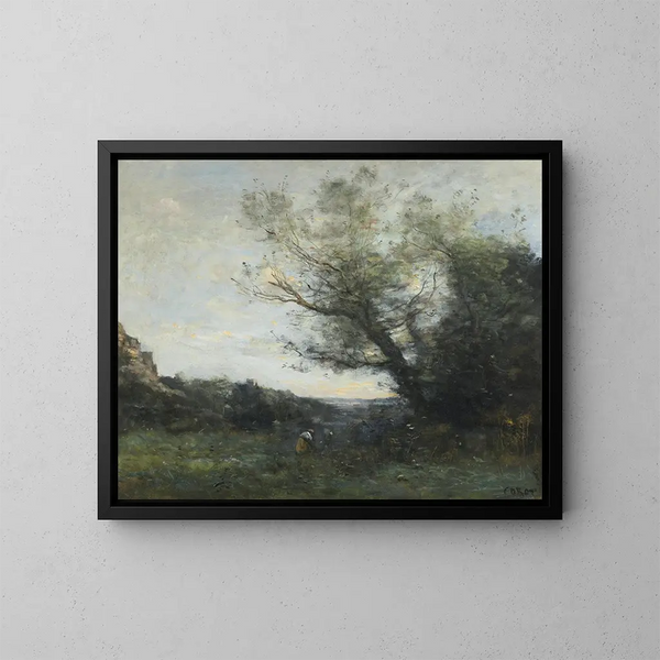 Pamiątka z Włoch. Zbiór - Jean-Baptiste-Camille Corot — oprawiony obraz na ścianie