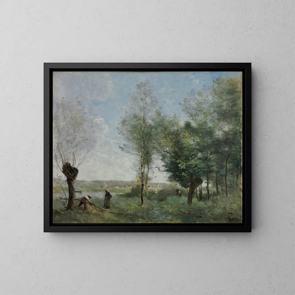 Souvenir de Coubron - Jean-Baptiste-Camille Corot — oprawiony obraz na ścianie