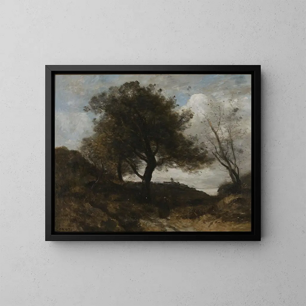 Pamiątka Normandii - Jean-Baptiste-Camille Corot — oprawiony obraz na ścianie