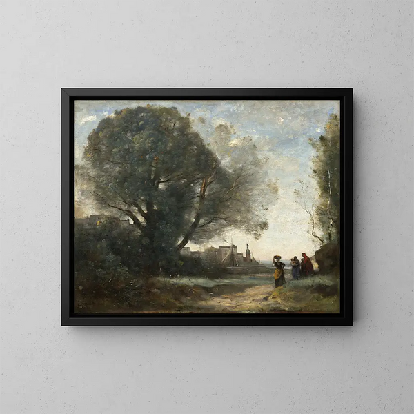 Souvenir de Terracina - Jean-Baptiste-Camille Corot — oprawiony obraz na ścianie