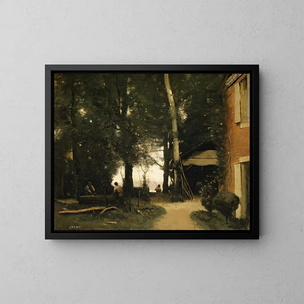 Brzegi Sekwany w Conflans - Jean-Baptiste-Camille Corot — oprawiony obraz na ścianie