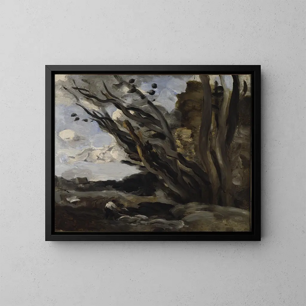 L'Eksplozja - Jean-Baptiste-Camille Corot — oprawiony obraz na ścianie