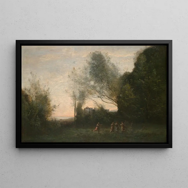 La Danse des nymphes - Jean-Baptiste-Camille Corot — oprawiony obraz na ścianie