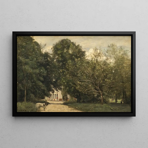 wejścia do willi pana Dubuisson w Brunoy - Jean-Baptiste-Camille Corot — oprawiony obraz na ścianie