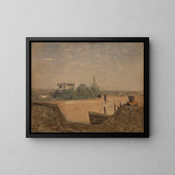 Les remparts d'Arras - Jean-Baptiste-Camille Corot — oprawiony obraz na ścianie