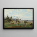 Wioska w okolicach Mantes - Jean-Baptiste-Camille Corot — oprawiony obraz na ścianie