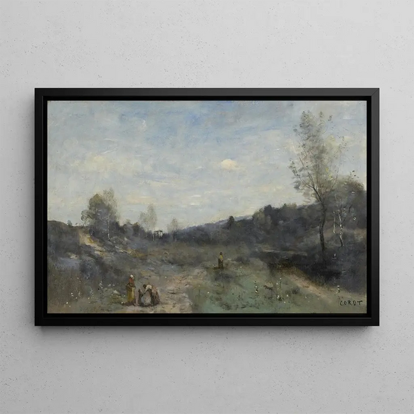 Wykarczowanych Dolin - Jean-Baptiste-Camille Corot — oprawiony obraz na ścianie