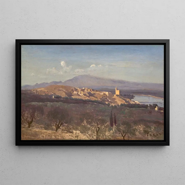 Villeneuve-lès-Avignon - Jean-Baptiste-Camille Corot — oprawiony obraz na ścianie