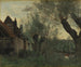 Słoneczniki i farma w Sainte-Catherine-les-Arras - Jean-Baptiste-Camille Corot — widok dzieła
