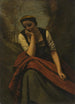 Kobieta medytująca - Jean-Baptiste-Camille Corot — widok dzieła
