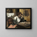 Kobieta czytająca w pracowni - Jean-Baptiste-Camille Corot — oprawiony obraz na ścianie
