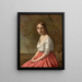 Młoda kobieta w różowej spódnicy - Jean-Baptiste-Camille Corot — oprawiony obraz na ścianie