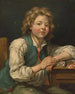 Chłopiec siedzący obok stołu z kartami - Jean-Baptiste Charpentier — widok dzieła