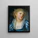 Dziewczyna w niebieskiej sukni - Jean-Baptiste Greuze — oprawiony obraz na ścianie