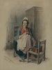 Kobieta szyjąca - Jean-Baptiste Madou — widok dzieła