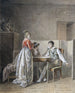rozmowa w wnętrzu - Jean-Baptiste Mallet — widok dzieła