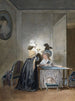 La Brodeuse - Jean-Baptiste Mallet — widok dzieła