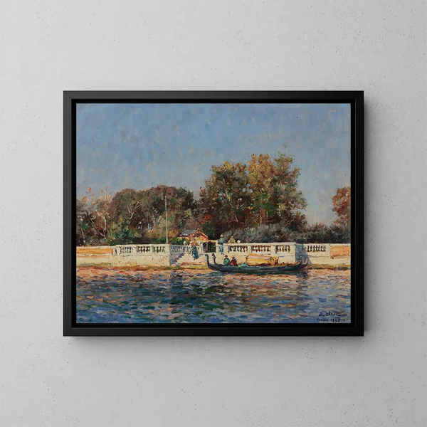 Le parc public à Venise - Jean-Baptiste Olive — oprawiony obraz na ścianie