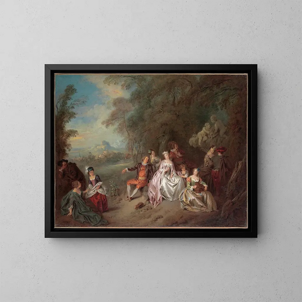 Koncert wiejski - Jean-Baptiste Pater — oprawiony obraz na ścianie