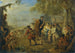 Figures dans un camp militaire avec un cavalier dirigeant des troupes - Jean-Baptiste Pater — widok dzieła