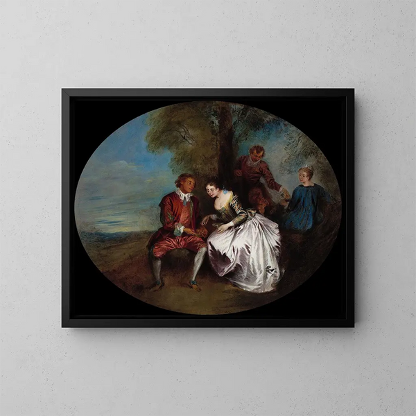Le Dénicheur de moineaux - Jean-Baptiste Pater — oprawiony obraz na ścianie