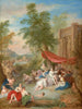 Les Baigneuses, kąpiące się w krajobrazie - Jean-Baptiste Pater — widok dzieła