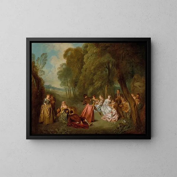Les divertissements champêtres - Jean-Baptiste Pater — oprawiony obraz na ścianie