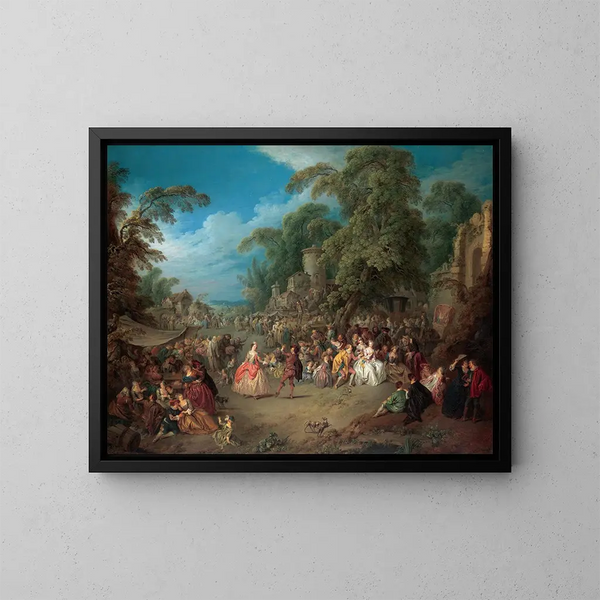 La Foire à Bezons - Jean-Baptiste Pater — oprawiony obraz na ścianie