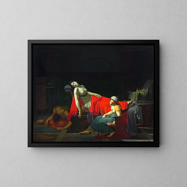 Śmierć Kleopatry - Jean-Baptiste Regnault — oprawiony obraz na ścianie