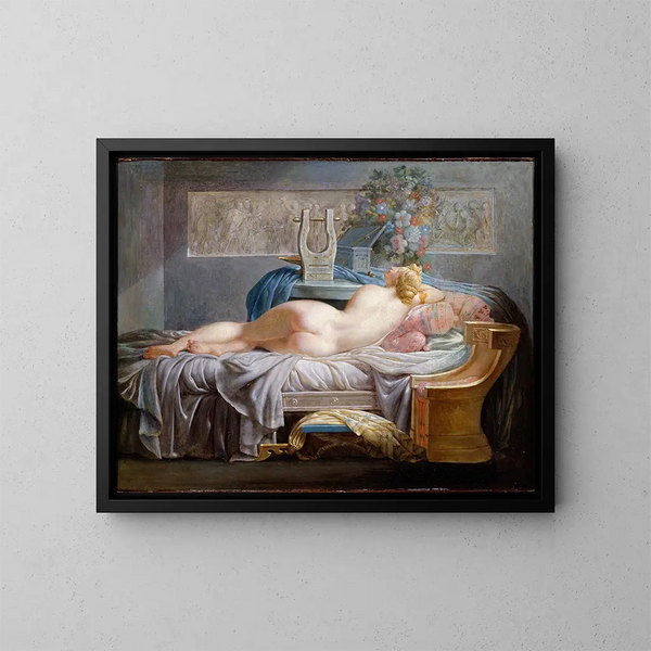 Sappho - Jean-Baptiste Regnault — oprawiony obraz na ścianie