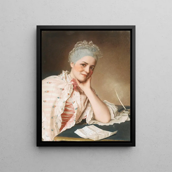 Portret pani Jacquet - Jean-Étienne Liotard — oprawiony obraz na ścianie