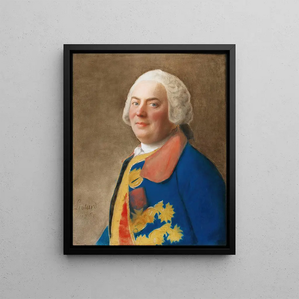 Portret oficera z orderem Świętego Ducha - Jean-Étienne Liotard — oprawiony obraz na ścianie