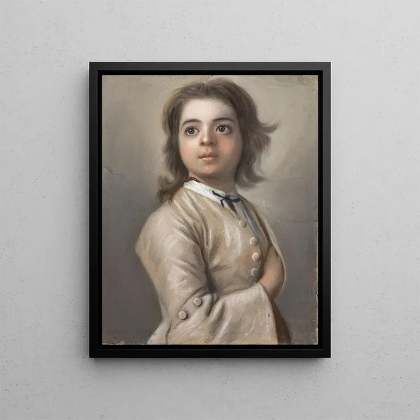 Studium chłopca w popiersiu - Jean-Étienne Liotard — oprawiony obraz na ścianie