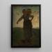 Jedna mleczarka normandzka w Gréville - Jean-François Millet — oprawiony obraz na ścianie