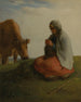 Jedna pasterka dziergająca - Jean-François Millet — widok dzieła