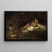 w spoczynku - Jean-François Millet — oprawiony obraz na ścianie