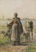Wiejska prowadząca swoje krowy i owce na pola - Jean-François Millet — widok dzieła