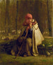 siedzącej Bergère - Jean-François Millet — widok dzieła