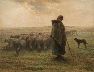 JeanFranois Millet - Shepherdess and Her Flock.webp