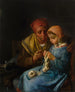 La Leçon de tricot - Jean-François Millet — widok dzieła