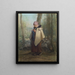 La Bergère tricoteuse - Jean-François Millet — oprawiony obraz na ścianie