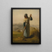 Kobieta z grabiami - Jean-François Millet — oprawiony obraz na ścianie