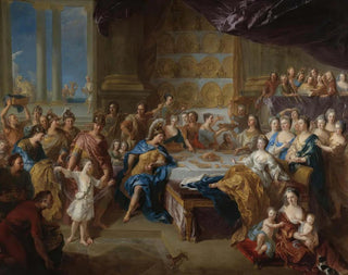 JeanFranois de Troy - The Feast Of Dido And Aeneas An Allegorical Portrait Of The Family Of The Duc And Duchesse Du Maine.webp