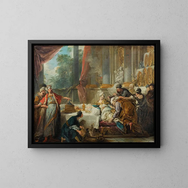 La condamnation d'Aman - Jean-François de Troy — oprawiony obraz na ścianie