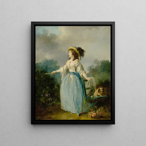 JeanFrdric Schall - A Lady In a Garden With Her Dog.webp